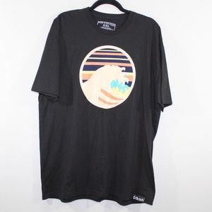 Pink + Dolphin Abstract Wave Short Sleeve Shirt XL